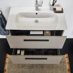 Ideal Standard I.life A White Rectangular Vanity Basin (W)84cm -Crystal Bathware ideal standard i life a white rectangular vanity basin w 84cm8014140491361 08i bq