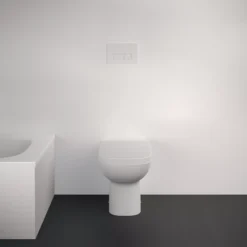 Ideal Standard I.life A White Standard Back To Wall Square Toilet Set With Soft Close Seat -Crystal Bathware ideal standard i life a white standard back to wall square toilet set with soft close seat5059340842165 09i BQ