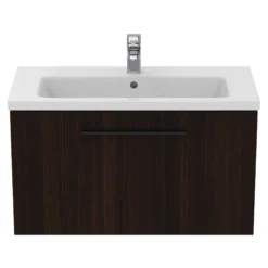 Ideal Standard I.life S Compact Coffee Brown Oak Effect Wall-mounted Bathroom Vanity Unit (H)44cm (W)80cm -Crystal Bathware ideal standard i life s compact coffee brown oak effect wall mounted bathroom vanity unit h 44cm w 80cm8014140503033 07c bq