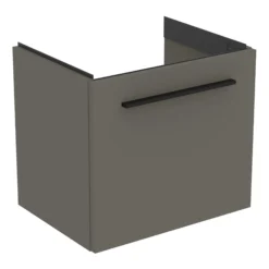 Ideal Standard I.life S Compact Gloss Quartz Grey Wall-mounted Bathroom Vanity Unit (H)44cm (W)50cm