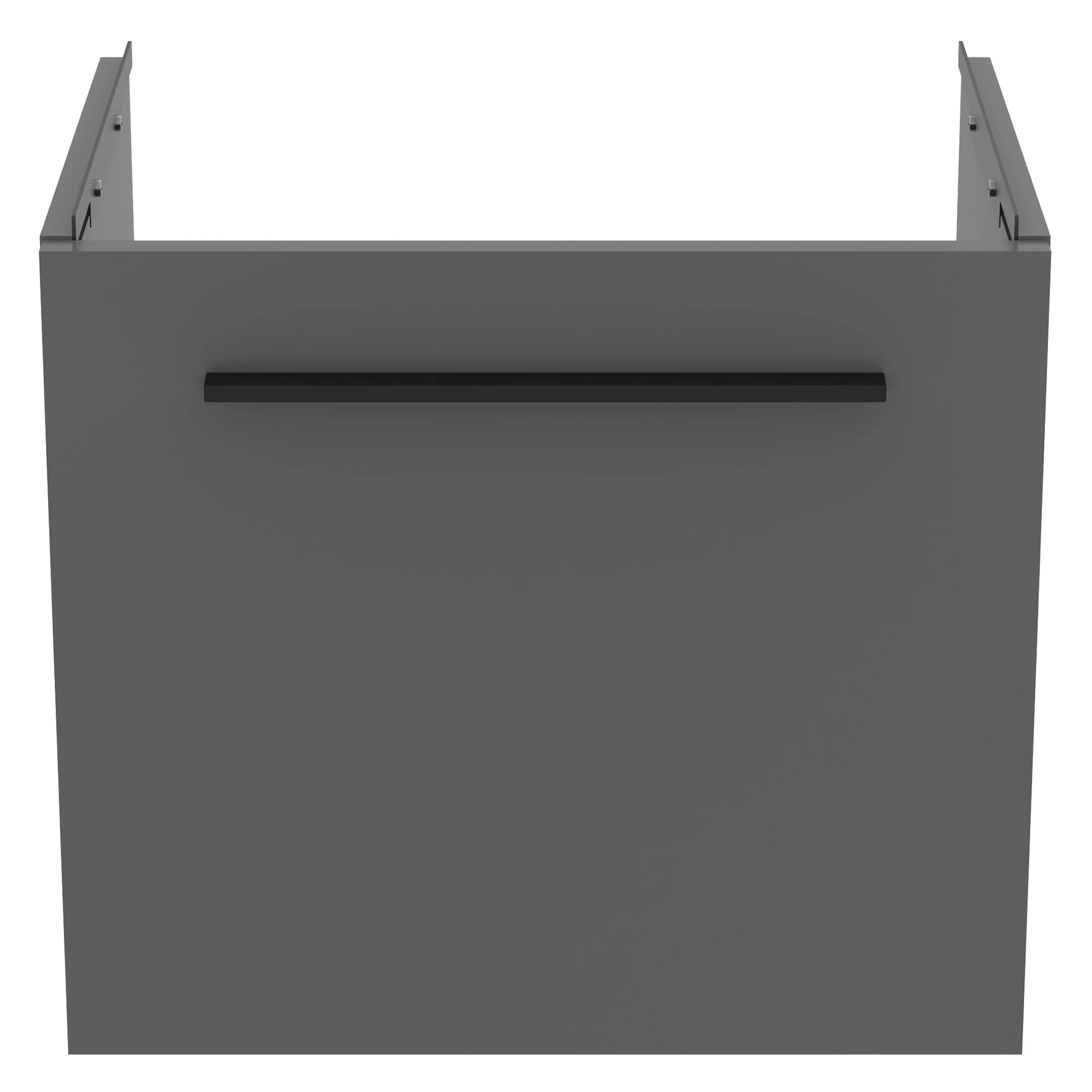 Ideal Standard I.life S Compact Gloss Quartz Grey Wall-mounted Bathroom Vanity Unit (H)44cm (W)50cm 5 Ideal Standard I.life S Compact Gloss Quartz Grey Wall-mounted Bathroom Vanity Unit (H)44cm (W)50cm - Image 3