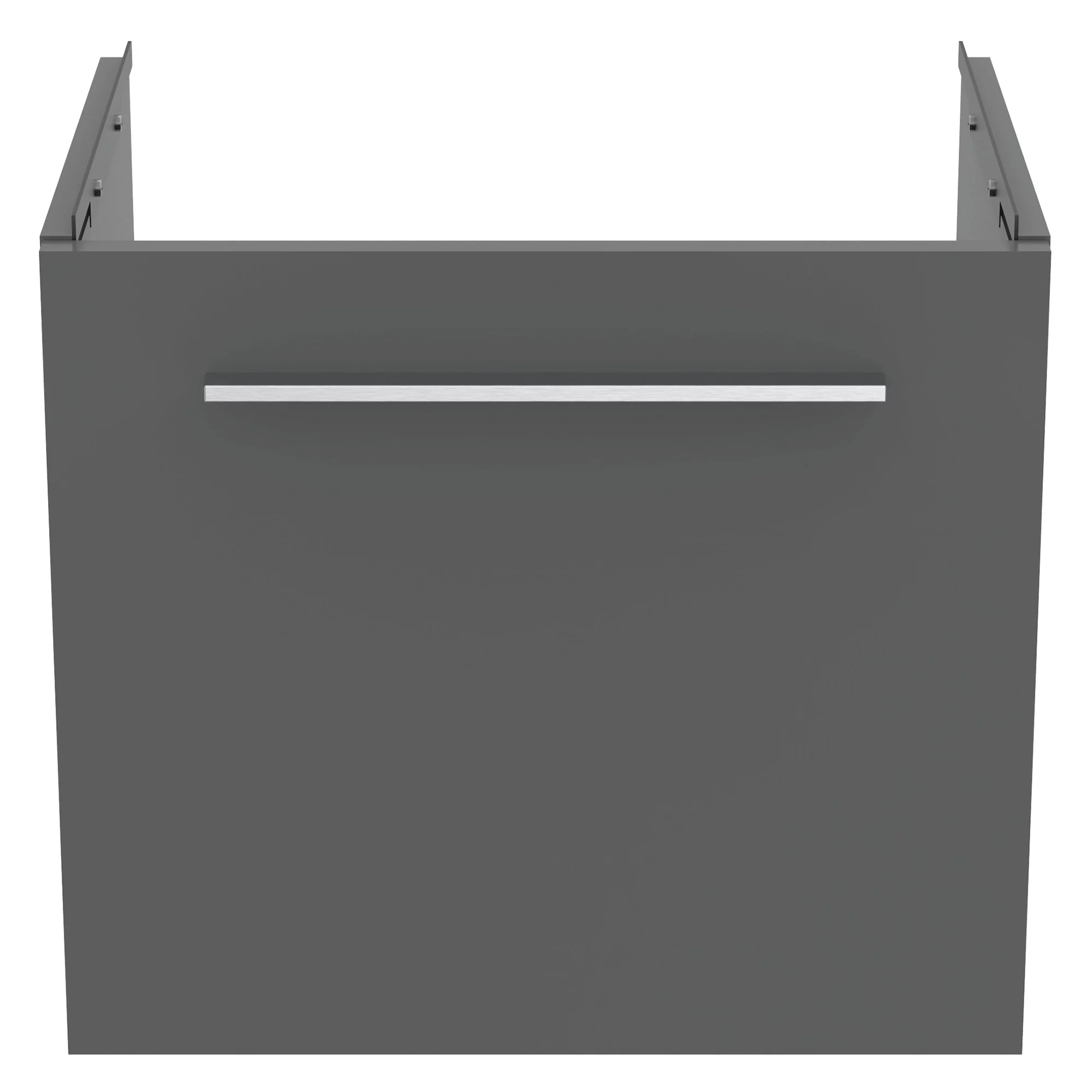 Ideal Standard I.life S Compact Gloss Quartz Grey Wall-mounted Bathroom Vanity Unit (H)44cm (W)50cm 6 Ideal Standard I.life S Compact Gloss Quartz Grey Wall-mounted Bathroom Vanity Unit (H)44cm (W)50cm - Image 4
