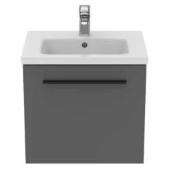 Ideal Standard I.life S Compact Gloss Quartz Grey Wall-mounted Bathroom Vanity Unit (H)44cm (W)50cm 13 Ideal Standard I.life S Compact Gloss Quartz Grey Wall-mounted Bathroom Vanity Unit (H)44cm (W)50cm -Crystal Bathware ideal standard i life s compact gloss quartz grey wall mounted bathroom vanity unit h 44cm w 50cm8014140495185 05c bq