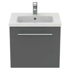 Ideal Standard I.life S Compact Gloss Quartz Grey Wall-mounted Bathroom Vanity Unit (H)44cm (W)50cm 14 Ideal Standard I.life S Compact Gloss Quartz Grey Wall-mounted Bathroom Vanity Unit (H)44cm (W)50cm -Crystal Bathware ideal standard i life s compact gloss quartz grey wall mounted bathroom vanity unit h 44cm w 50cm8014140495185 06c bq