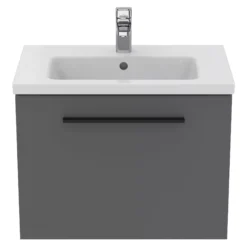 Ideal Standard I.life S Compact Gloss Quartz Grey Wall-mounted Bathroom Vanity Unit (H)44cm (W)60cm 13 Ideal Standard I.life S Compact Gloss Quartz Grey Wall-mounted Bathroom Vanity Unit (H)44cm (W)60cm -Crystal Bathware ideal standard i life s compact gloss quartz grey wall mounted bathroom vanity unit h 44cm w 60cm8014140495284 05c bq
