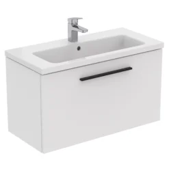 Ideal Standard I.life S Compact Matt White Wall-mounted Bathroom Vanity Unit (H)44cm (W)80cm -Crystal Bathware ideal standard i life s compact matt white wall mounted bathroom vanity unit h 44cm w 80cm8014140503026 03c bq