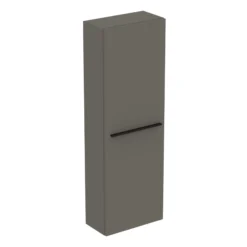 Ideal Standard I.life S Gloss Quartz Grey Single Wall-mounted Bathroom Cabinet (H)120cm (W)40cm