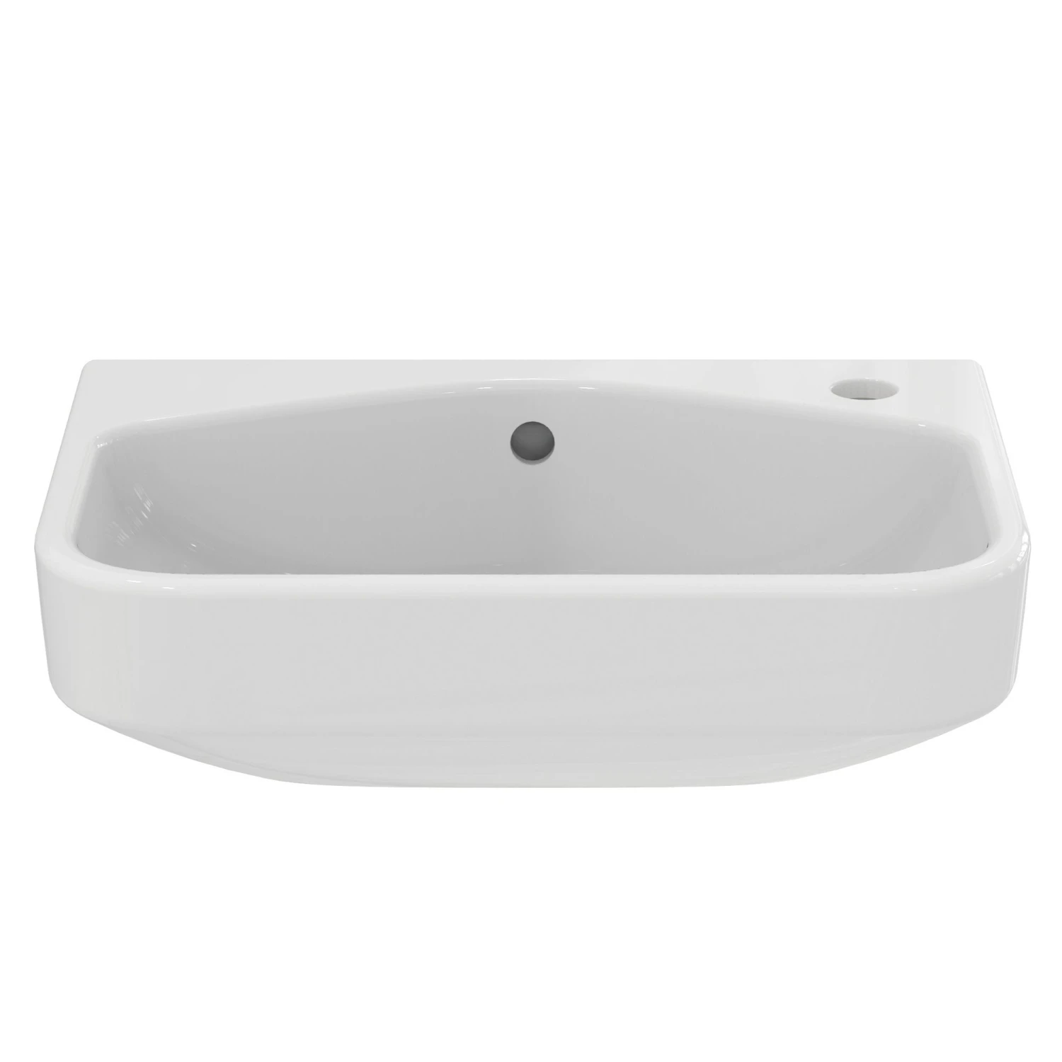 Ideal Standard I.life S White Rectangular Semi-recessed Basin (W)50cm 4 Ideal Standard I.life S White Rectangular Semi-recessed Basin (W)50cm - Image 2