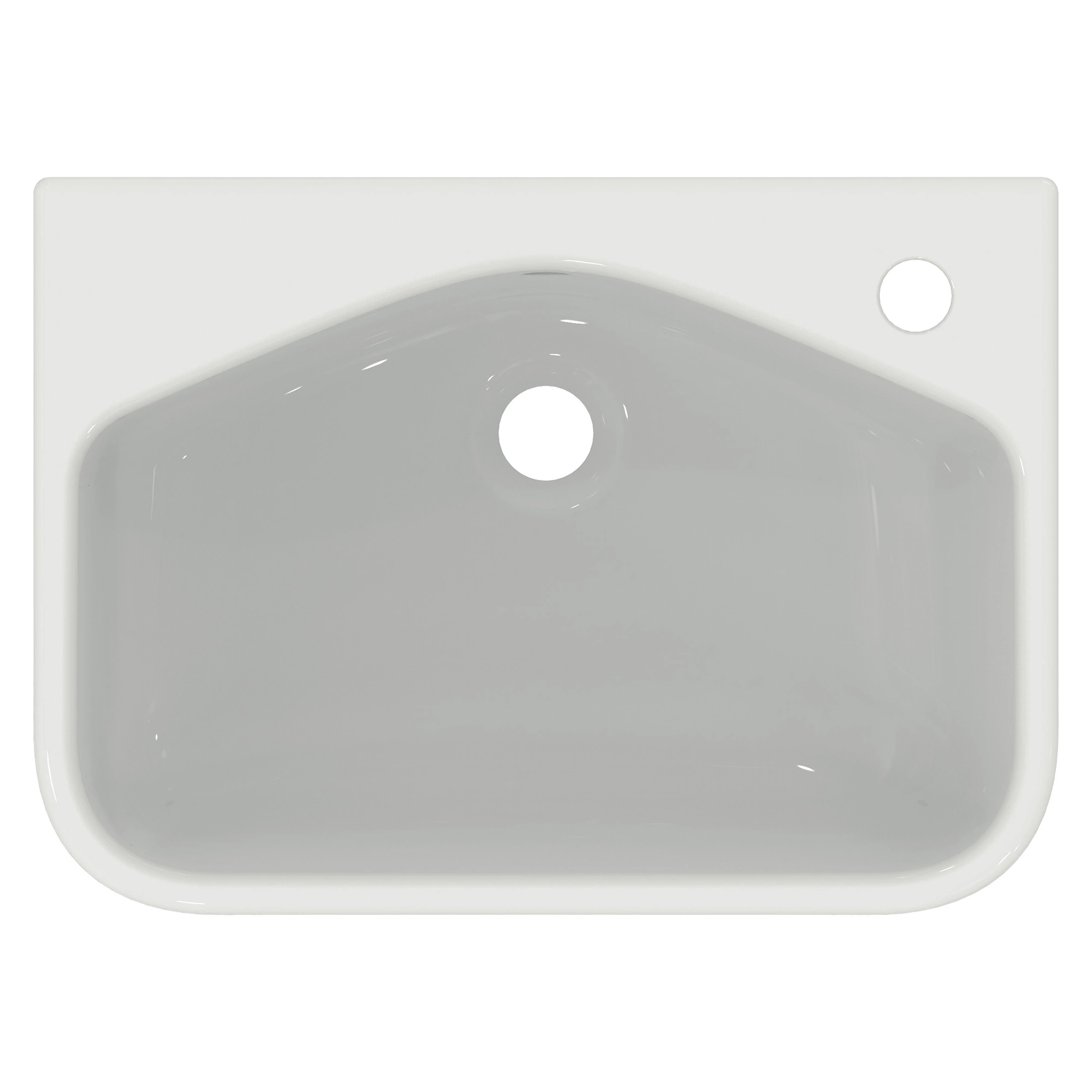 Ideal Standard I.life S White Rectangular Semi-recessed Basin (W)50cm 7 Ideal Standard I.life S White Rectangular Semi-recessed Basin (W)50cm - Image 5