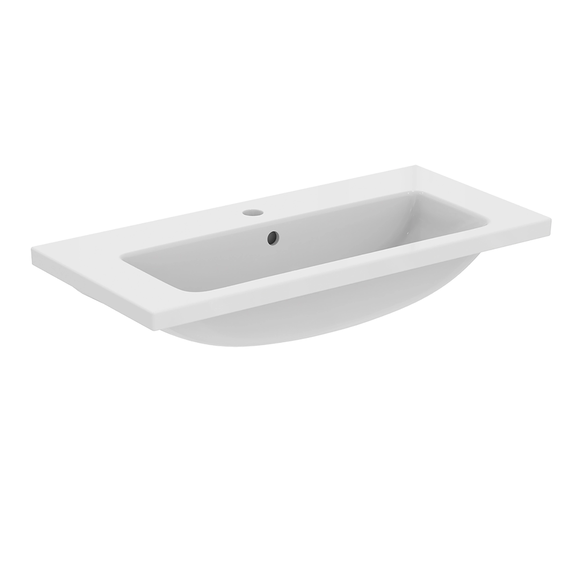 Ideal Standard I.life S White Rectangular Vanity Basin (W)80cm 3 Ideal Standard I.life S White Rectangular Vanity Basin (W)80cm