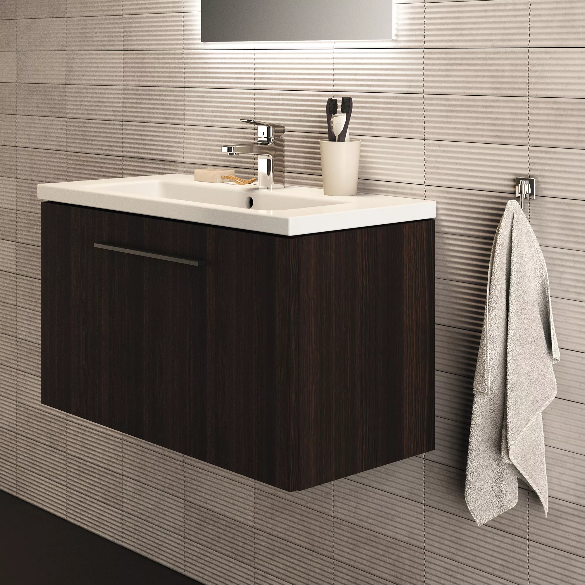 Ideal Standard I.life S White Rectangular Vanity Basin (W)80cm 9 Ideal Standard I.life S White Rectangular Vanity Basin (W)80cm - Image 7