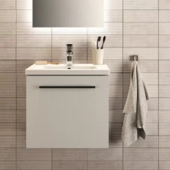 Ideal Standard I.life S White Rectangular Wall-mounted Vanity Basin (W)50cm -Crystal Bathware ideal standard i life s white rectangular wall mounted vanity basin w 50cm8014140491705 07i bq