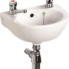 Ideal Standard Sandringham 21 White D-shaped Wall-mounted Cloakroom Basin (W)35cm -Crystal Bathware ideal standard sandringham 21 white d shaped wall mounted cloakroom basin w 35cm5017830555124 01c bq