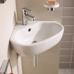 Ideal Standard Studio Echo White Wall-mounted Corner Basin (W)45cm -Crystal Bathware ideal standard studio echo white wall mounted corner basin w 45cm5017830555100 01i bq