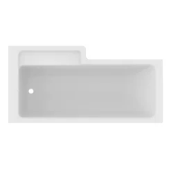 Ideal Standard Tempo Cube Acrylic Right-handed L-shaped White Shower 0 Tap Hole Bath (L)1695mm (W)845mm -Crystal Bathware ideal standard tempo cube acrylic right handed l shaped white shower 0 tap hole bath l 1695mm w 845mm3663602367581 02c bq