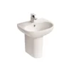 Ideal Standard Tesi White D-shaped Freestanding Cloakroom Basin (W)45cm -Crystal Bathware ideal standard tesi white d shaped freestanding cloakroom basin w 45cm3663602367611 01c bq