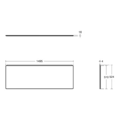 Ideal Standard Unilux Plus White Rectangular Front Bath Panel (W)1495mm -Crystal Bathware ideal standard unilux plus white rectangular front bath panel w 1495mm5017830386339 02t bq