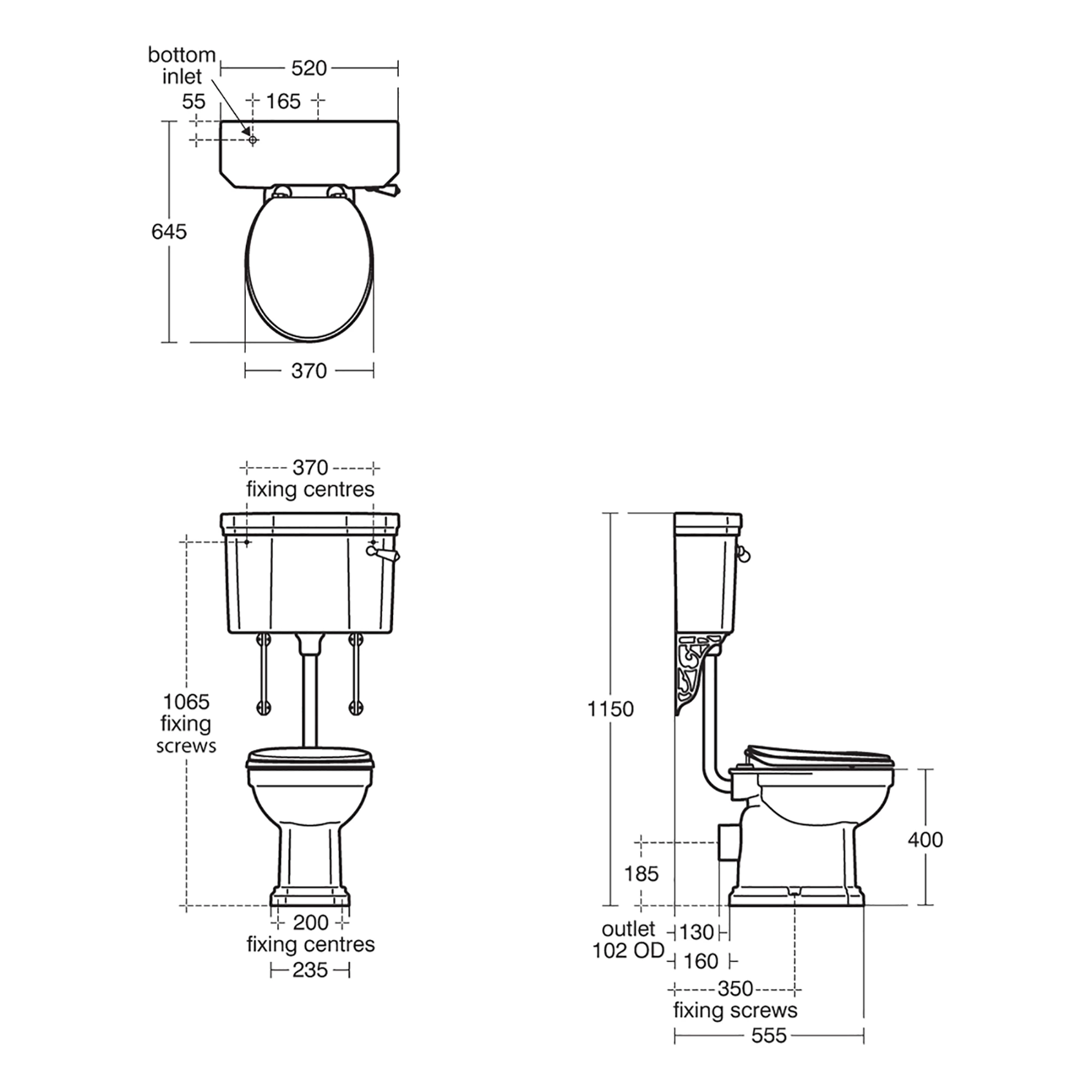Ideal Standard Waverley Low Level White High-low Toilet & Cistern With Standard Close Seat 4 Ideal Standard Waverley Low Level White High-low Toilet & Cistern With Standard Close Seat - Image 2