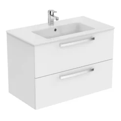 Ideal Standard White Wall-mounted Vanity Unit & Basin Set (W)815mm (H)565mm