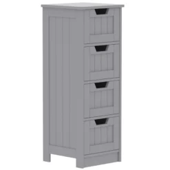 Lassic Rebecca Jones Matt Grey Narrow 4 Drawer Unit (H)810mm (W)300mm