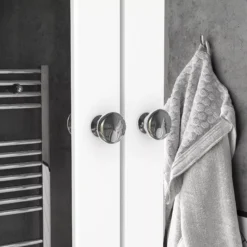 Lassic Rebecca Jones Matt White Double Mirrored Wall Cabinet (W)570mm (H)470mm -Crystal Bathware lassic rebecca jones matt white double mirrored wall cabinet w 570mm h 470mm5056326795248 02c