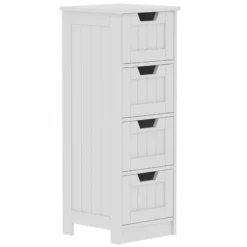 Lassic Rebecca Jones Matt White Narrow 4 Drawer Unit (H)810mm (W)300mm