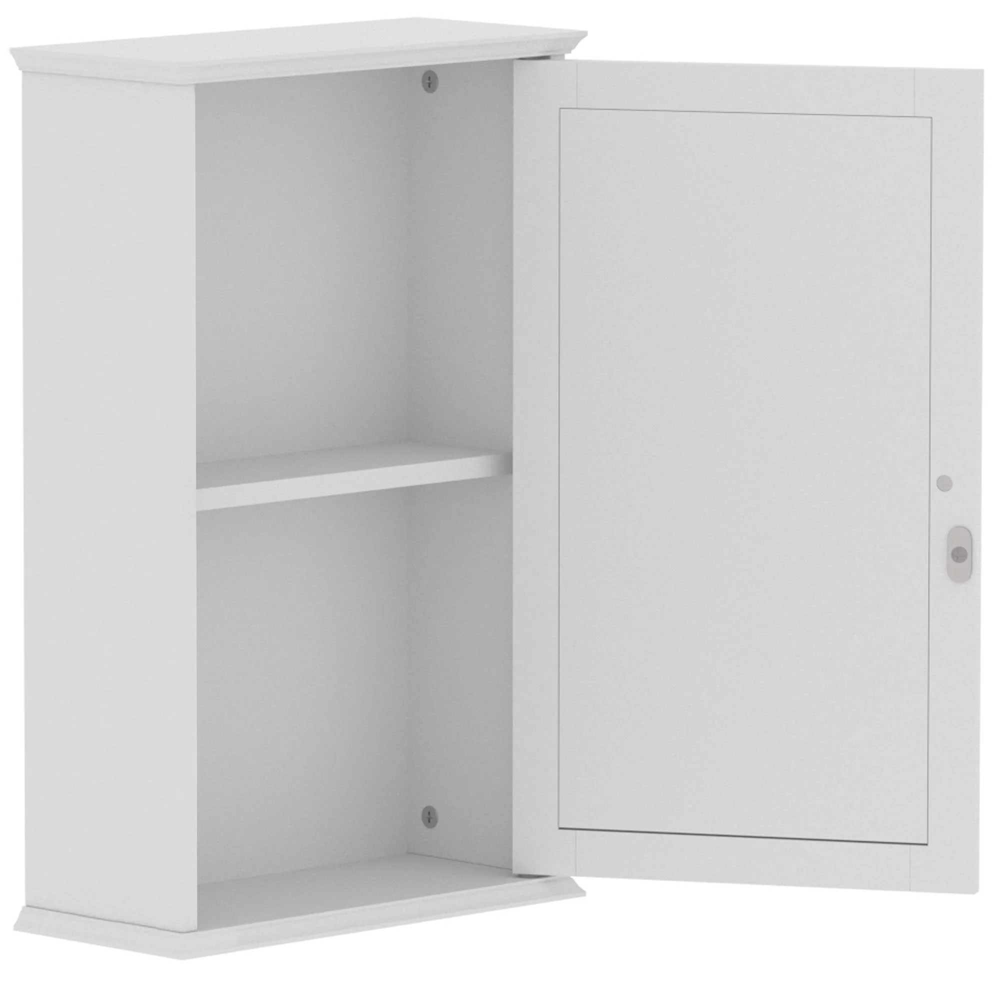 Lassic Rebecca Jones Matt White Single Mirrored Wall Cabinet (W)340mm (H)530mm 4 Lassic Rebecca Jones Matt White Single Mirrored Wall Cabinet (W)340mm (H)530mm - Image 2