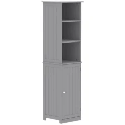 Lassic Rebecca Jones Tall Matt Grey Single Bathroom Cabinet (H)170cm (W)40cm