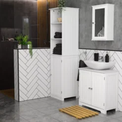 Lassic Rebecca Jones Tall Matt White Single Bathroom Cabinet (H)170cm (W)40cm -Crystal Bathware lassic rebecca jones tall matt white single bathroom cabinet h 170cm w 40cm5056326795255 01i