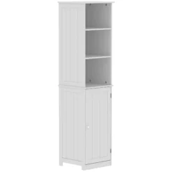 Lassic Rebecca Jones Tall Matt White Single Bathroom Cabinet (H)170cm (W)40cm