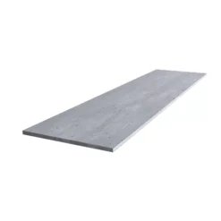 Matt Grey Stone Effect Chamfered Straight Edge Solid Core Laminate Bathroom Worktop 1.2cm X 122cm