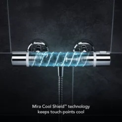 Mira Atom EV 4-spray Pattern Chrome Effect Thermostat Temperature Control Mixer Shower -Crystal Bathware mira atom ev 4 spray pattern chrome effect thermostat temperature control mixer shower5013181103564 07c