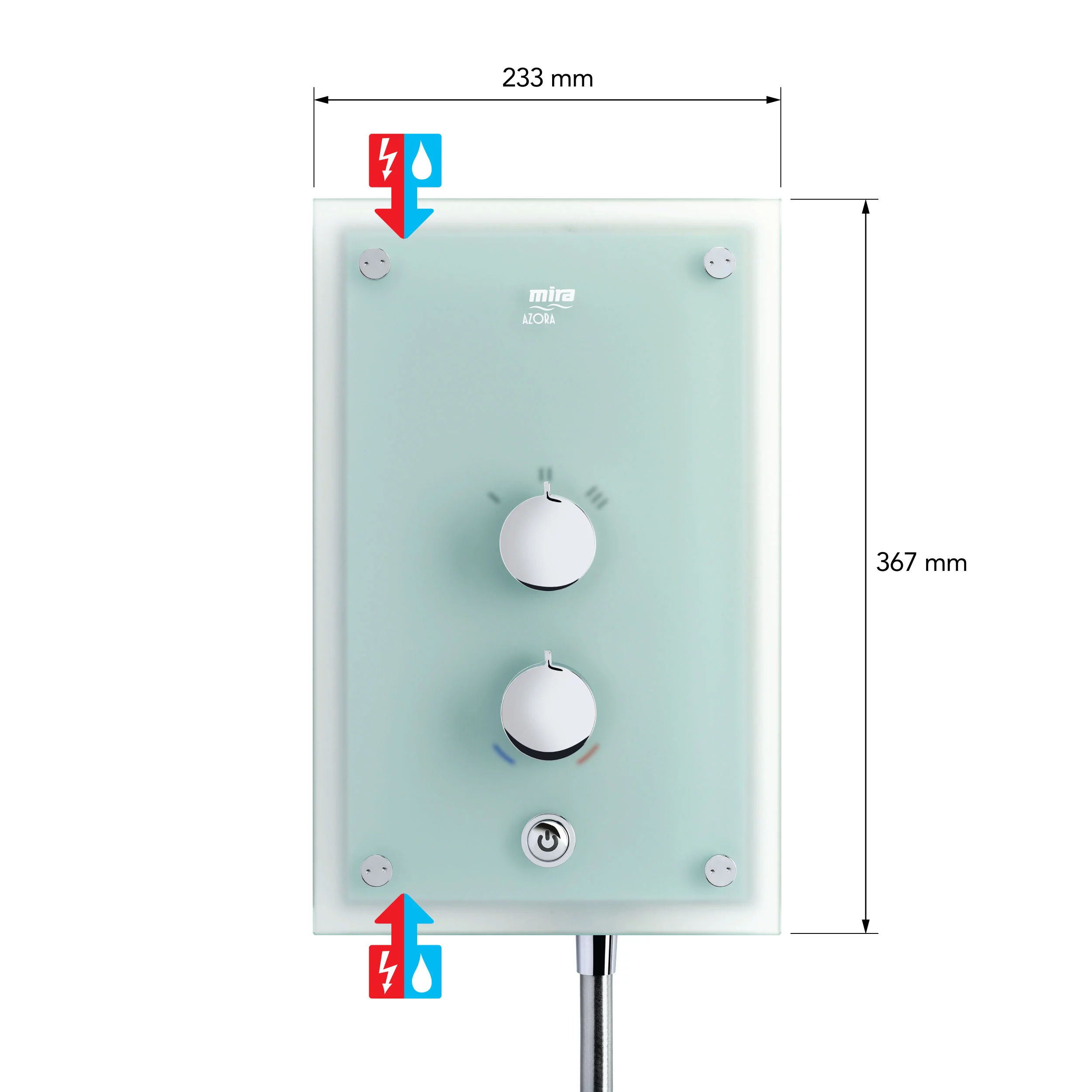 Mira Azora White Electric Shower, 9.8kW 8 Mira Azora White Electric Shower, 9.8kW - Image 6