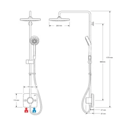 Mira Beacon Chrome Effect Rear Fed Shower -Crystal Bathware mira beacon chrome effect rear fed shower5013181113815 01t BQ