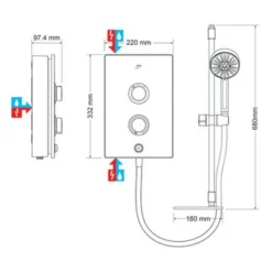 Mira Decor Black Onyx Electric Shower, 8.5kW 24 Mira Decor Black Onyx Electric Shower, 8.5kW -Crystal Bathware mira decor black onyx electric shower 8 5kw5013181104721 01t bq