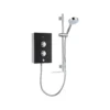 Mira Decor Black Onyx Electric Shower, 9.5kW -Crystal Bathware mira decor black onyx electric shower 9 5kw5013181104738 03c bq