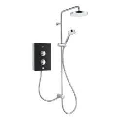 Mira Decor Dual Black Onyx Electric Shower, 10.8kW -Crystal Bathware mira decor dual black onyx electric shower 10 8kw5013181104745 03c bq