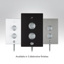 Mira Decor Dual Black Onyx Electric Shower, 10.8kW -Crystal Bathware mira decor dual black onyx electric shower 10 8kw5013181104745 20c bq