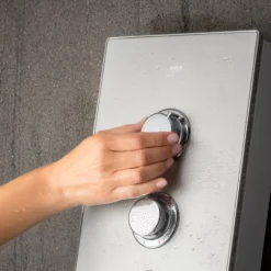 Mira Decor Dual Silver Effect Electric Shower, 10.8kW -Crystal Bathware mira decor dual silver effect electric shower 10 8kw5013181104714 06i bq