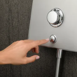 Mira Decor Dual Silver Effect Electric Shower, 10.8kW -Crystal Bathware mira decor dual silver effect electric shower 10 8kw5013181104714 08i bq