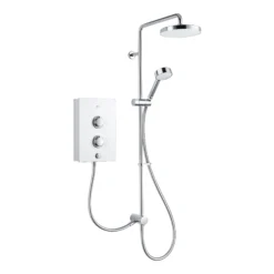 Mira Decor Dual White Electric Shower, 10.8kW 24 Mira Decor Dual White Electric Shower, 10.8kW -Crystal Bathware mira decor dual white electric shower 10 8kw5013181104776 03c bq