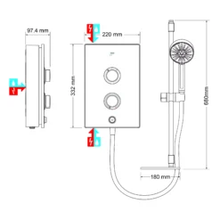 Mira Decor White Electric Shower, 8.5kW 25 Mira Decor White Electric Shower, 8.5kW -Crystal Bathware mira decor white electric shower 8 5kw5013181104752 01t bq