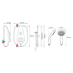Mira Go White Electric Shower, 8.5kW -Crystal Bathware mira go white electric shower 8 5kw5013181101652 01t