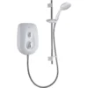 Mira Go White Electric Shower, 8.5kW -Crystal Bathware mira go white electric shower 8 5kw5013181101652 03c bq