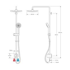 Mira Minimal Chrome Effect Rear Fed Shower Kit -Crystal Bathware mira minimal chrome effect rear fed shower kit5013181113808 01t BQ