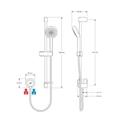 Mira Minimal Single-spray Pattern Chrome Effect Thermostat Temperature Control Mixer Shower Kit -Crystal Bathware mira minimal single spray pattern chrome effect thermostat temperature control mixer shower kit5013181113792 01t BQ