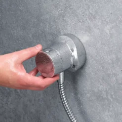 Mira Minimal Single-spray Pattern Chrome Effect Thermostat Temperature Control Mixer Shower Kit -Crystal Bathware mira minimal single spray pattern chrome effect thermostat temperature control mixer shower kit5013181113792 36c BQ