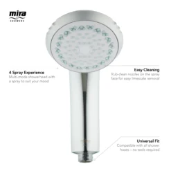 Mira Response 4-spray Pattern Chrome Effect Shower Head 25 Mira Response 4-spray Pattern Chrome Effect Shower Head -Crystal Bathware mira response 4 spray pattern chrome effect shower head5013181041675 01i bq