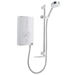 Mira Sport Max Airboost White Chrome Effect Electric Shower, 10.8kW