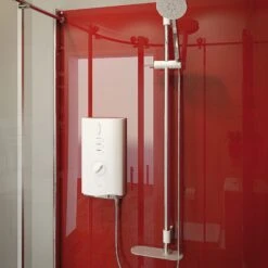 Mira Sport Max Airboost White Chrome Effect Electric Shower, 10.8kW -Crystal Bathware mira sport max airboost white chrome effect electric shower 10 8kw5013181059533 04bq
